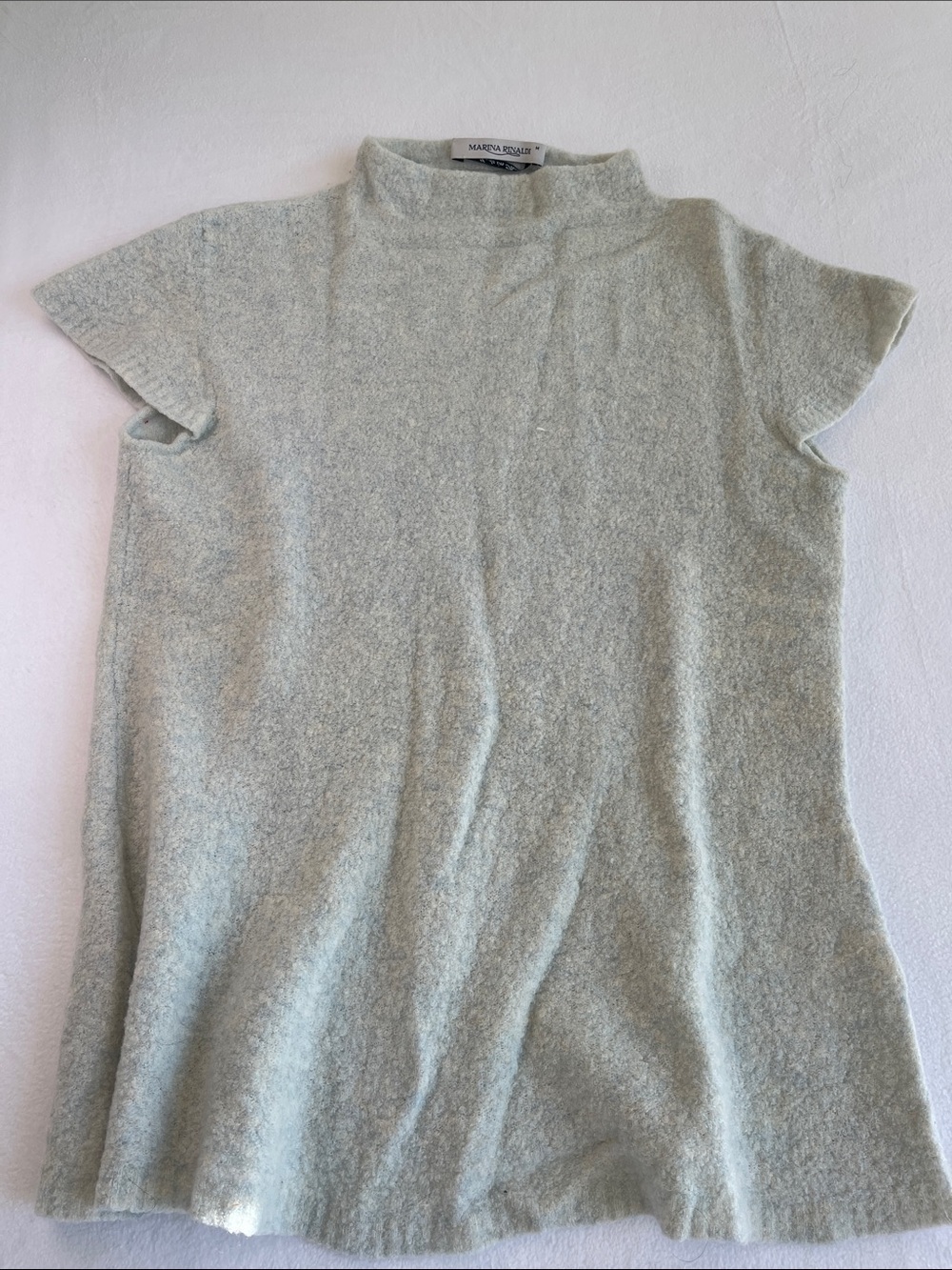 Marina Rinaldi Virgin Wool Mohair Alpaca Sweater Tunic M Italy